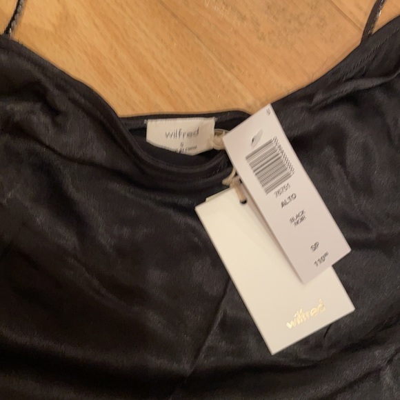 Aritzia Black Alto Mini Dress in a size small with rhinestone straps - Picture 4 of 6